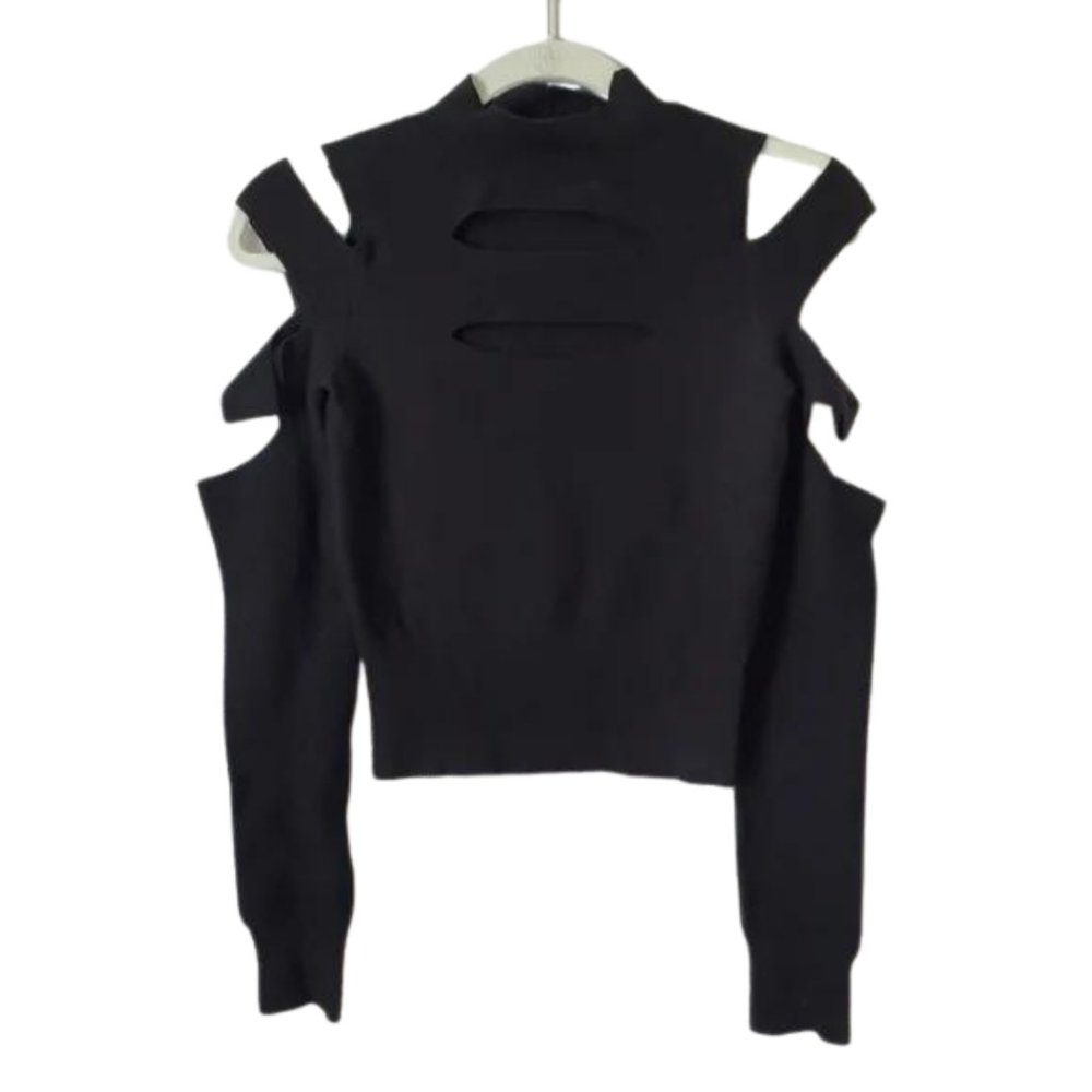Express Black Cutout Sweater Top